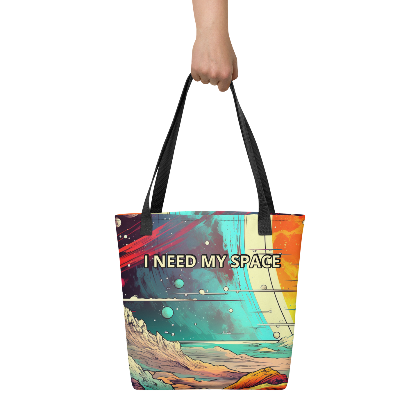 I Need My Space - Retro Tote Bag