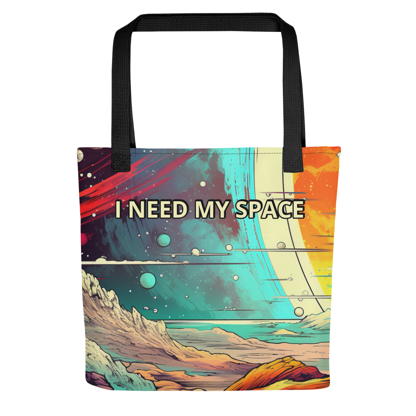 I Need My Space - Retro Tote Bag