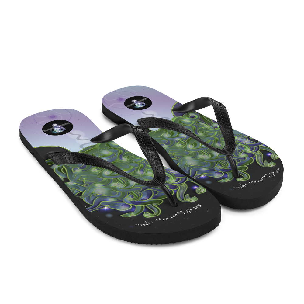 Gorgon Girl - Fangs Out Women's slip-GorgON Flip-Flops