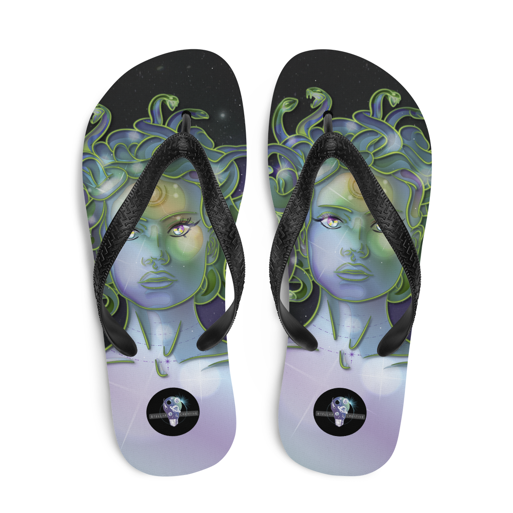 Gorgon Girl - Fangs Forward Women's slip-GorgON Flip-Flops