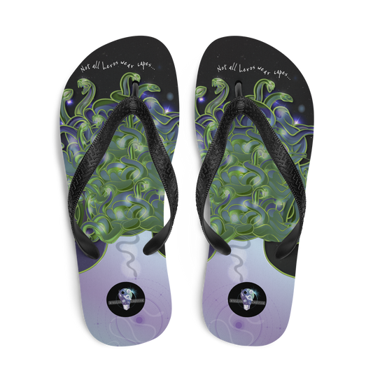 Gorgon Girl - Fangs Out Women's slip-GorgON Flip-Flops